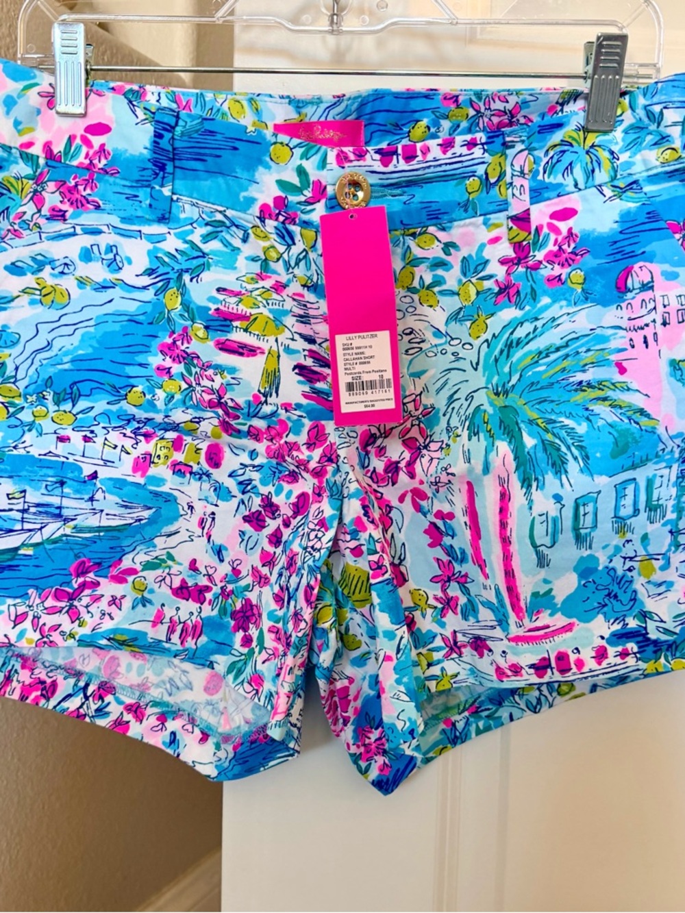 NWT POSTCARDS FROM POSITANO CALLAHAN Short size 10.